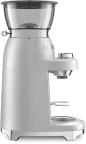 Preview: Smeg CGF02SSEU 50"s Style Minipro Espresso-Kaffeemühle, 150W, 50 mikrometrische Mahlgrade, Aluminium gebürstet