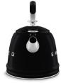 Preview: Smeg WKF01BL 50"s Style, Wasserkessel, 2,3 l Fassungsvermögen, für alle Herdarten inkl. Induktion, autom. öffnende Pfeife, leicht aufklappbarer Ausguss, schwarz