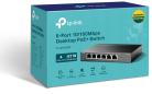 Preview: TP-Link 6-Port 10/100Mbit/s-Desktop-Switch mit 4-Port PoE+ (TL-SF1006P)