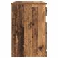Preview: Schreibtisch mit Schrank mit Tür Altholz 154,5 x 50 x 75 cm
