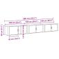 Preview: Wand-TV-Schrank Set 3 pcs Altholz 100 x 34,5 x 40 cm