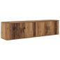 Preview: Wand-TV-Schrank Set 2 pcs Altholz 80 x 34,5 x 40 cm