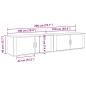 Preview: Wand-TV-Schrank Set 2 pcs Altholz 100 x 34,5 x 40 cm