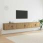 Preview: ARDEBO.de - Wand-TV-Schrank Set 3 pcs Artisan-Eiche 100 x 34,5 x 40 cm