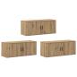 Preview: Wand-TV-Schrank Set 3 pcs Artisan-Eiche 100 x 34,5 x 40 cm