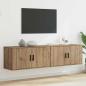 Preview: ARDEBO.de - Wand-TV-Schrank Set 2 pcs Artisan-Eiche 80 x 34,5 x 40 cm
