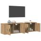 Preview: Wand-TV-Schrank Set 2 pcs Artisan-Eiche 80 x 34,5 x 40 cm