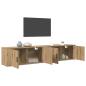Preview: Wand-TV-Schrank Set 2 pcs Artisan-Eiche 100 x 34,5 x 40 cm