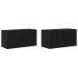 Preview: Wand-TV-Schrank Set Wandmontiert 2 pcs Schwarz Eichen-Optik