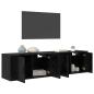 Preview: Wand-TV-Schrank Set Wandmontiert 2 pcs Schwarz Eichen-Optik
