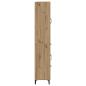 Preview: Hochboard Artisan-Eiche 69,5 x 34 x 180 cm Holzwerkstoff