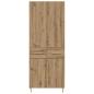 Preview: Hochboard Artisan-Eiche 69,5 x 34 x 180 cm Holzwerkstoff