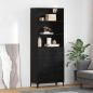 Preview: ARDEBO.de - Sideboard Wandmontiert 2 pcs Schwarz Eichen-Optik Holzwerkstoff