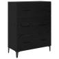 Preview: Sideboard Wandmontiert 2 pcs Schwarz Eichen-Optik Holzwerkstoff