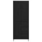 Preview: Hochboard 2 pcs Schwarz Eichen-Optik 69,5 x 34 x 180 cm