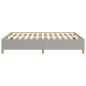 Preview: Bettgestell ohne Matratze Hellgrau 135x190 cm Dunkelgrau Stoff