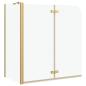 Preview: Duschabtrennung Gold 120 x 68 x 130 cm ESG-Glas und Aluminium