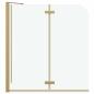Preview: Duschabtrennung Gold 120 x 68 x 130 cm ESG-Glas und Aluminium