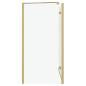 Preview: Duschabtrennung Gold 120 x 68 x 130 cm ESG-Glas und Aluminium
