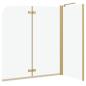 Preview: Duschabtrennung Gold 120 x 68 x 130 cm ESG-Glas und Aluminium
