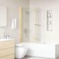Preview: Duschabtrennung Gold 120 x 140 cm ESG-Glas und Aluminium