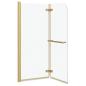 Preview: Duschabtrennung Gold 120 x 140 cm ESG-Glas und Aluminium