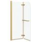 Preview: Duschabtrennung Gold 95 x 140 cm ESG-Glas und Aluminium