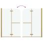 Preview: Duschabtrennung Gold 95 x 140 cm ESG-Glas und Aluminium