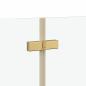 Preview: Duschabtrennung Gold 130 x 138 cm ESG-Glas und Aluminium