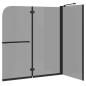Preview: Bi-Falt Duschumhausung Dunkel transparent 120 x 67 x 129 cm