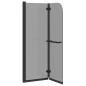Preview: Duschabtrennung Schwarz 120 x 140 cm ESG-Glas und Aluminium