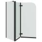 Preview: Duschabtrennung Schwarz 120 x 68 x 130 cm