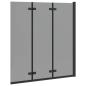 Preview: Faltbare Duschtrennwand Schwarz 130 x 138 cm