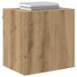 Preview: TV-Wandregal Artisan-Eiche 40,5x30x40cm Holzwerkstoff