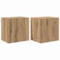 Preview: TV-Wandregale 2 pcs Artisan-Eiche 40,5x30x40cm Holzwerkstoff