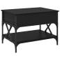 Preview: Couchtisch Schwarz Eichen-Optik 70x50x50cm Holzwerkstoff
