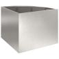 Preview: Eckpflanzer Silber 45 x 45 x 35 cm Edelstahl
