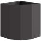 Preview: Eckpflanzer Schwarz 30 x 30 x 35 cm Stahl