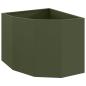 Preview: Eckpflanzer Olivgrün 60 x 60 x 50 cm Stahl