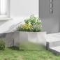 Preview: Eckpflanzer Silber 60 x 60 x 50 cm Edelstahl