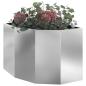 Preview: Eckpflanzer Silber 60 x 60 x 50 cm Verzinkter Stahl