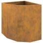 Preview: Eckpflanzer Rostig 45 x 45 x 50 cm Wetterfeststahl