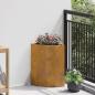 Preview: ARDEBO.de - Eckpflanzer Rostig 30 x 30 x 50 cm Wetterfeststahl