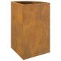 Preview: Eckpflanzer Rostig 30 x 30 x 50 cm Wetterfeststahl