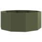 Preview: Pflanzkübel Olive Grün 90 x 90 x 35 cm Stahl