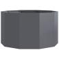 Preview: Pflanzkübel Anthrazit 90 x 90 x 50 cm Stahl
