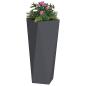 Preview: Pflanzkübel 2 pcs Anthrazit 30 x 30 x 75 cm Stahl