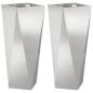 Preview: Pflanzkübel 2 pcs Silber 30 x 30 x 75 cm Edelstahl