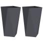 Preview: Pflanzkübel 2 pcs Anthrazit 40 x 40 x 75 cm Stahl