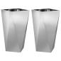 Preview: Pflanzkübel 2 pcs Silber 40 x 40 x 75 cm Verzinkter Stahl